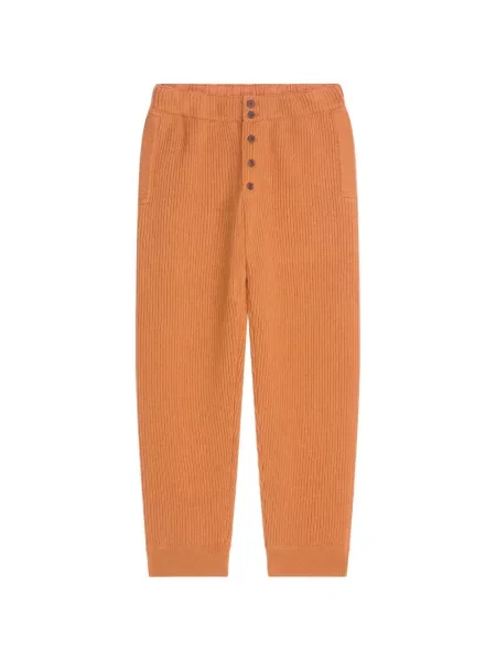 Pantaloni Dries Van Noten de lână portocaliu