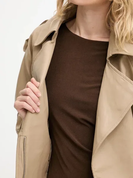 Куртка Answear.LAB перехідна oversize бежевий