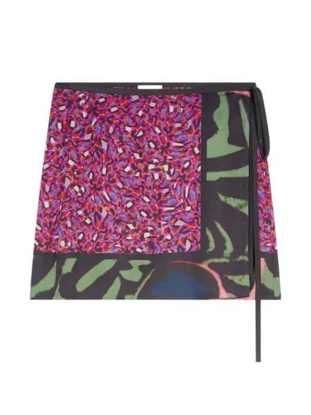 Fustă Dries Van Noten cu imagine plic roz