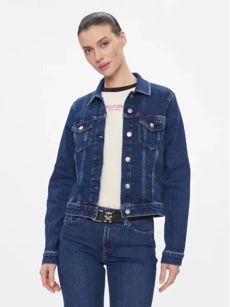 Tommy Hilfiger Τζιν μπουφάν Σκούρο μπλε