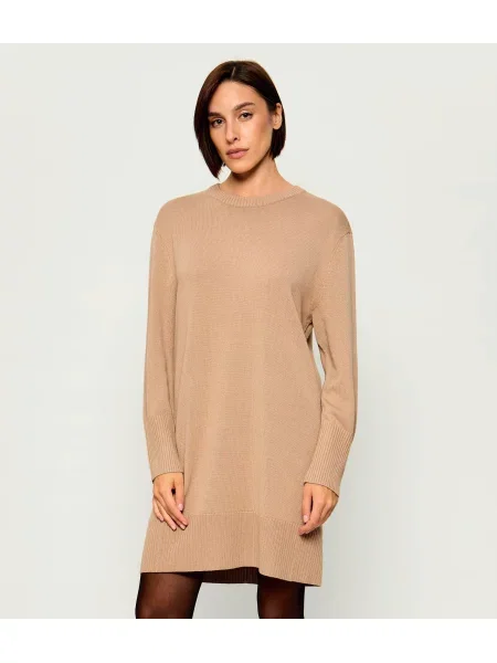 BOSS ORANGE De lână rochie C_Ferinea bej