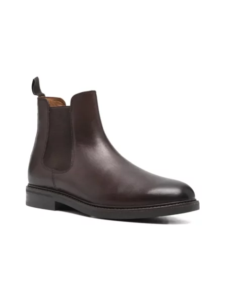 Botki Polo Ralph Lauren skórzane brązowe