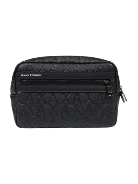 Torba Armani Exchange z kieszeniami na zamek czarna