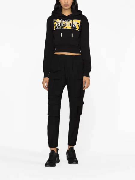 Hanorac cu glugă Versace Jeans Couture negru