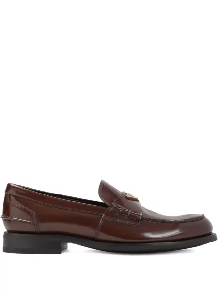 Pantofi loafer Prada din piele maro