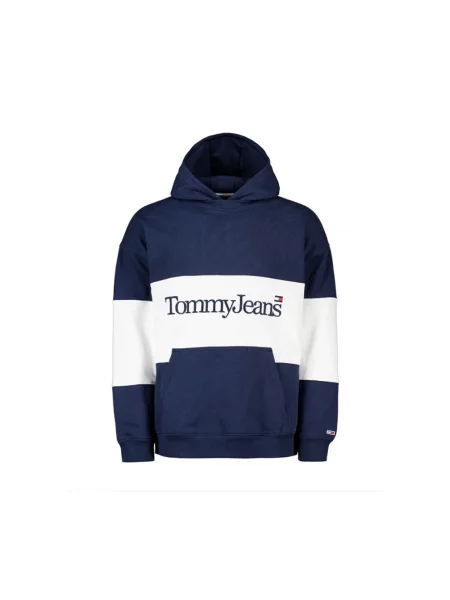 Bluza z kapturem Tommy Jeans niebieska