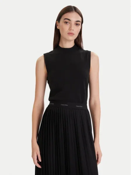 Елек Calvin Klein с ниско поло черно