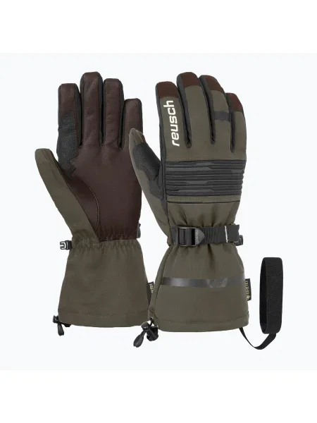 Reusch Isidro GTX síelő kesztyű égett olajzöld/sötétbarna. Méret: zöld
