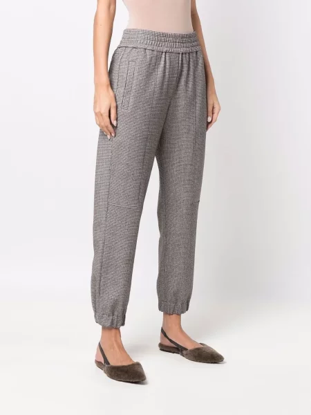 Pantaloni Brunello Cucinelli conici maro