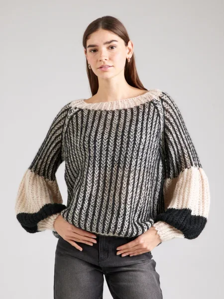 Noella Pulover crem negru
