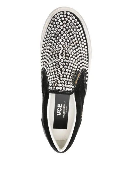 Slip-on маратонки Golden Goose с кристали черно