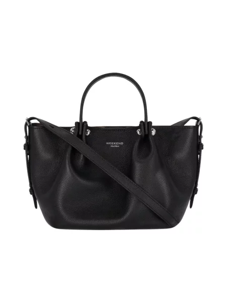 Torba podróżna Weekend Max Mara skórzana czarna