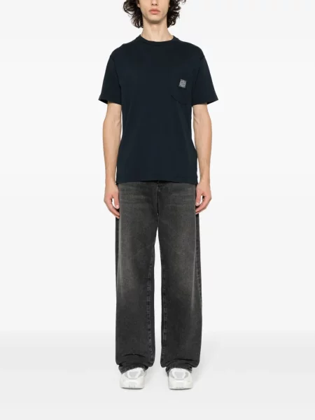 Džersis marškinėliai Stone Island akmenys mėlyna