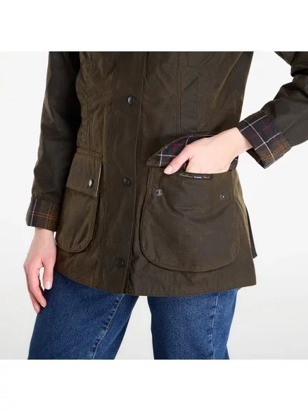 Bunda Barbour Classic Beadnell Wax Jacket Olive 12 olivový