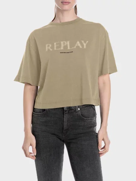 Футболка Replay оливковий