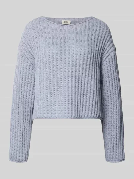 Sweter z dzianiny z okrągłym dekoltem model ‘IMENY’ Drykorn