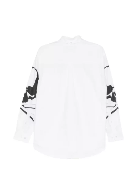 Cămașă Mastermind Japan din țesătură twill alb