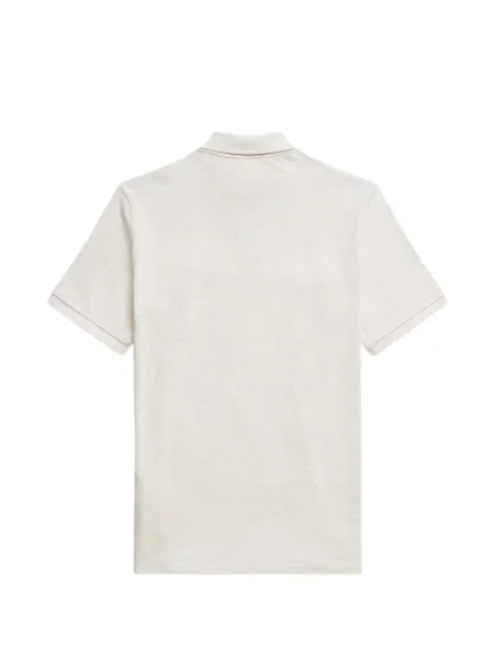Tricou polo Polo Ralph Lauren cu glugă cu blană cu broderie roșu