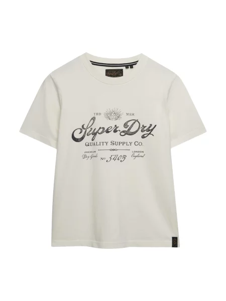 Superdry & Co Tricou bej deschis negru