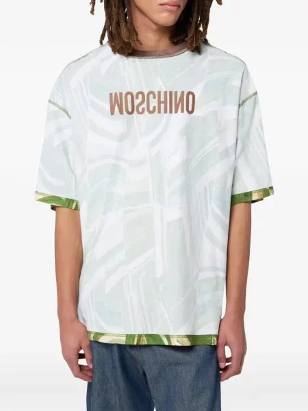Tricou Moschino din jerseu alb