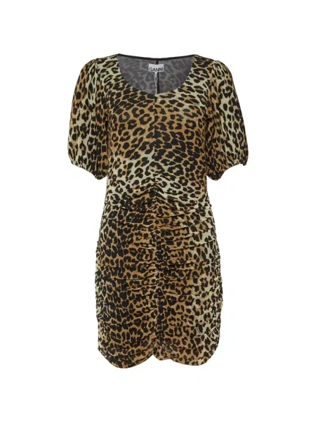 Rochie mini Ganni cu imagine cu imprimeu animal print