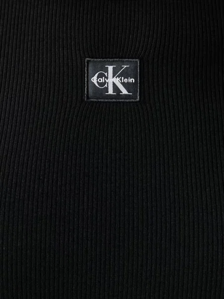 Calvin Klein Jeans блуза с дълги ръкави дамска от с черно