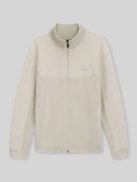 Kardigan rozpinany o kroju regular fit z mieszanki Boss Green biały