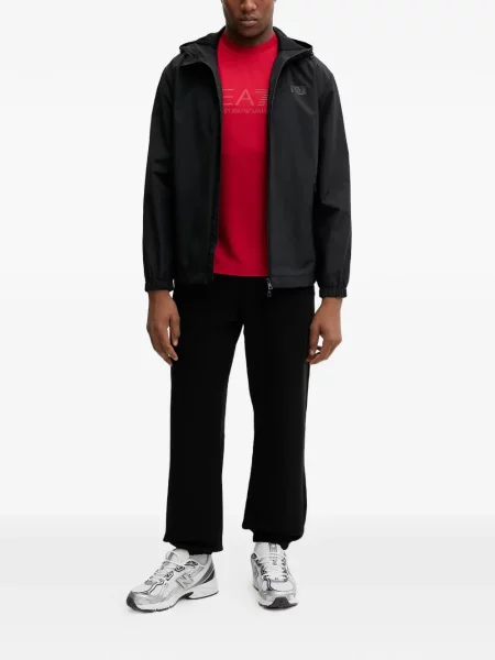 Scurt tricou Ea7 Emporio Armani cu imagine roșu