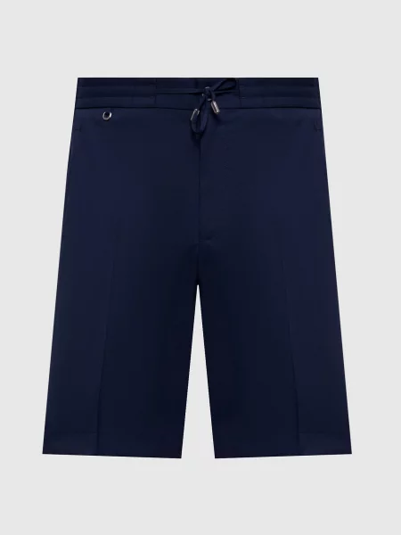 Шорти з вовни з емблемою логотипа Stefano Ricci сині
