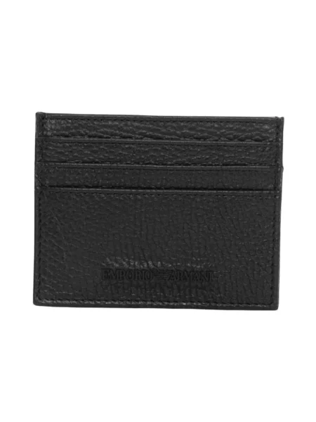 Portfel Emporio Armani skórzany czarny