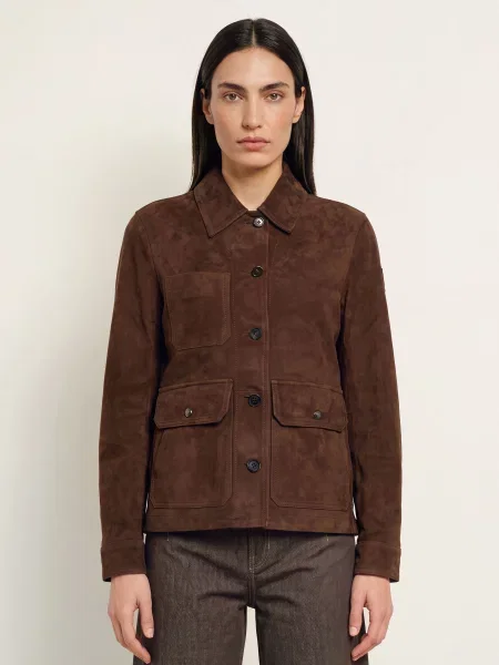 Belstaff Kožená Bunda tmavě hnědá