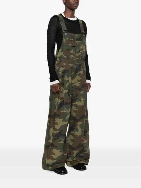 Rochie R13 cu imagine cu model camuflaj verde
