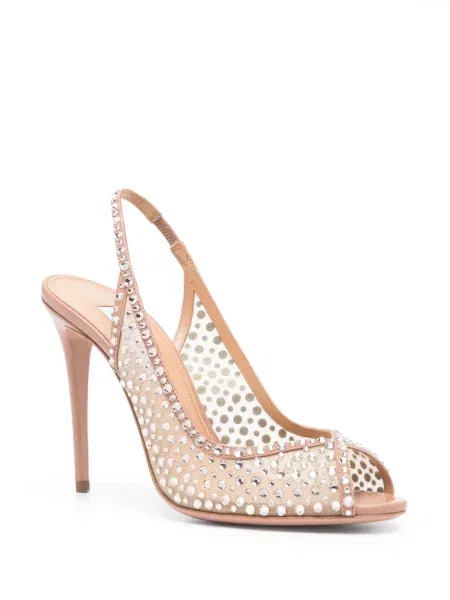 Сандали Aquazzura с кристали розово