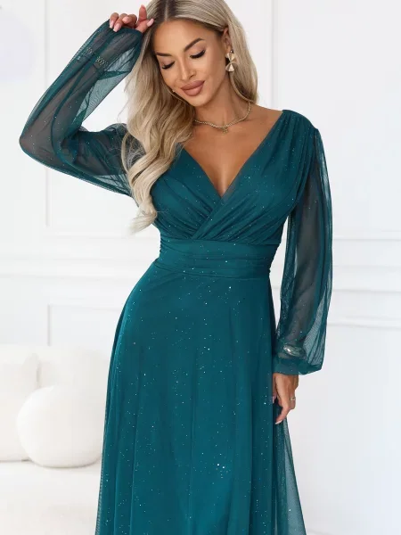 Maksi haljina Numoco Basic zelena