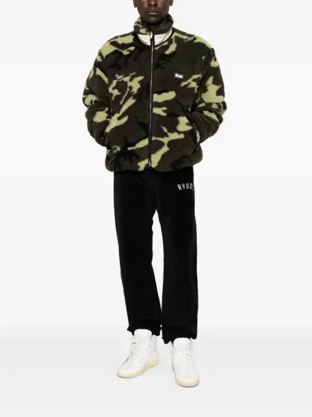 Geacă Rhude cu imagine cu model camuflaj verde