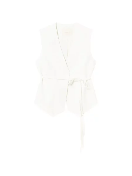 Vestă Twinset cu broderie alb