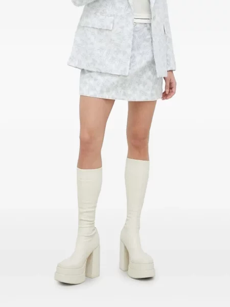 Fusta mini Miss Sixty cu model floral albastru