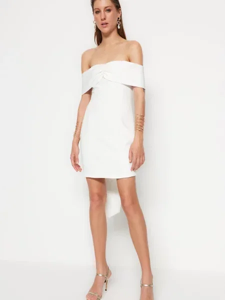 Rochie de seară Trendyol alb
