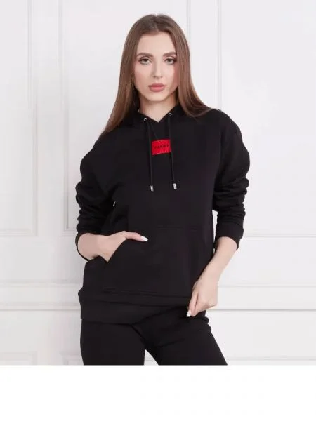 HUGO Hanorac Dasara redlabel | Comfort fit negru