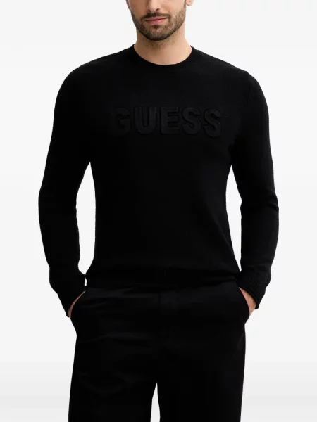 Pulover Guess cu autograf negru