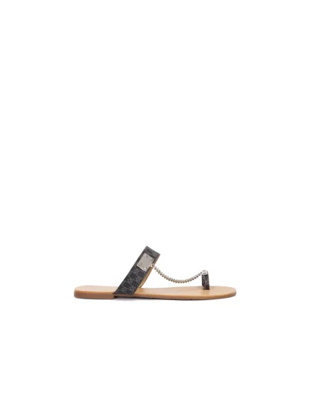 Klapki mules Kazar skórzane szare