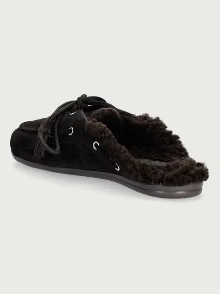 Posa női velúr papucs Boat Loafer Mule barna