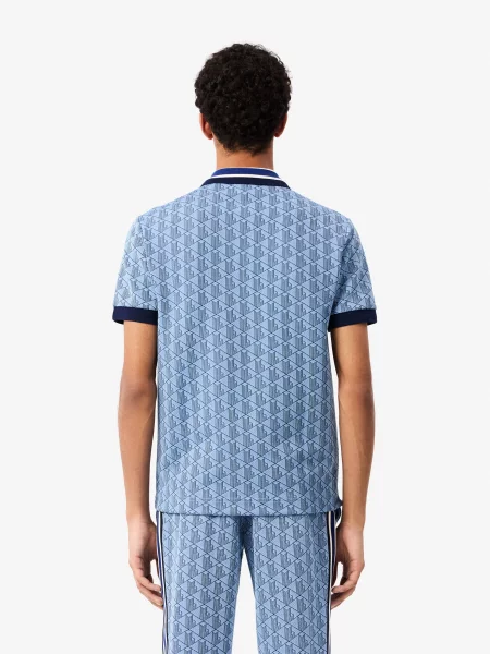 Поло Lacoste голубое