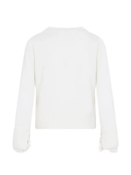 Cardigan Ermanno Scervino din cașmir alb