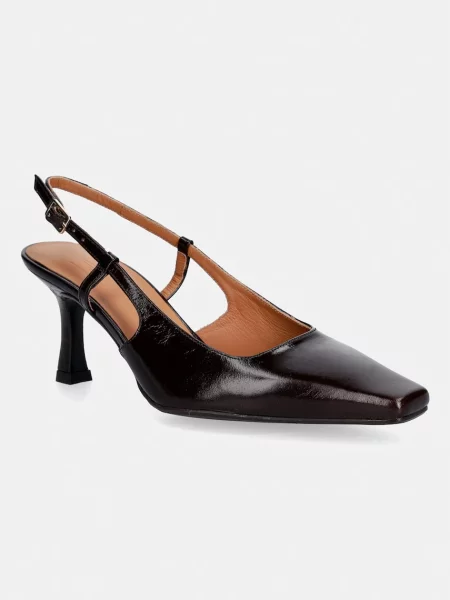 Pantofi cu toc Billi Bi din piele maro