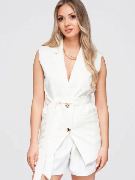 Vestă Ombre alb