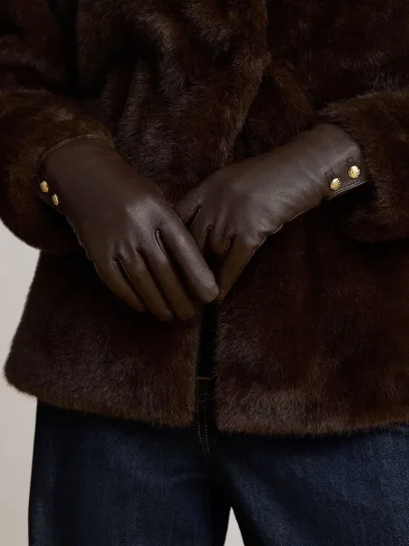 Кожаные перчатки Lauren Ralph Lauren