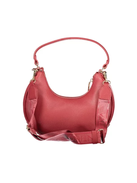 Lniana torebka Valentino Bags czerwona