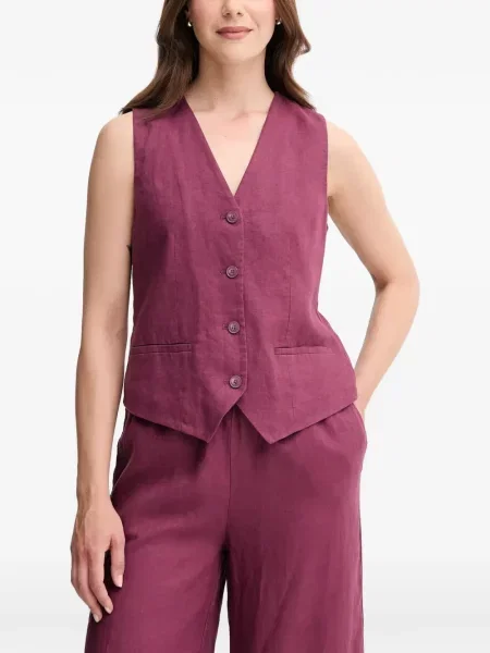 Vestă Benetton cu decolteu în V violet