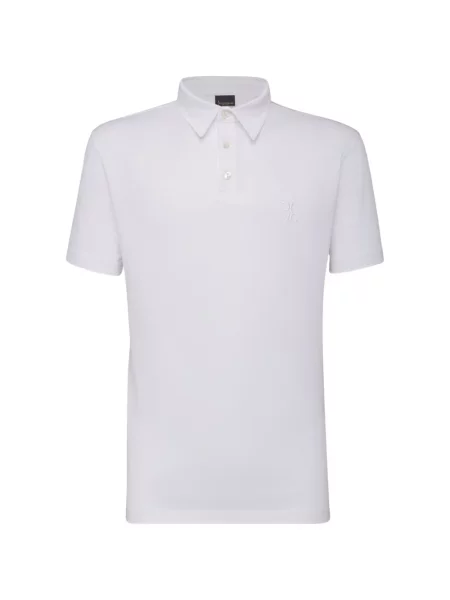 Tricou polo Billionaire cu broderie alb